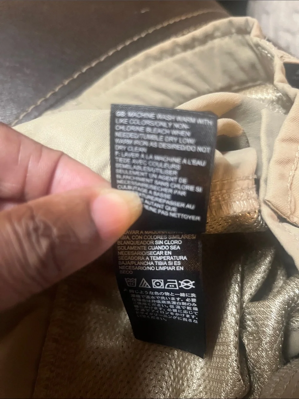The North Face Men's Khaki Cargo Hiking Pants Light Tan Camping